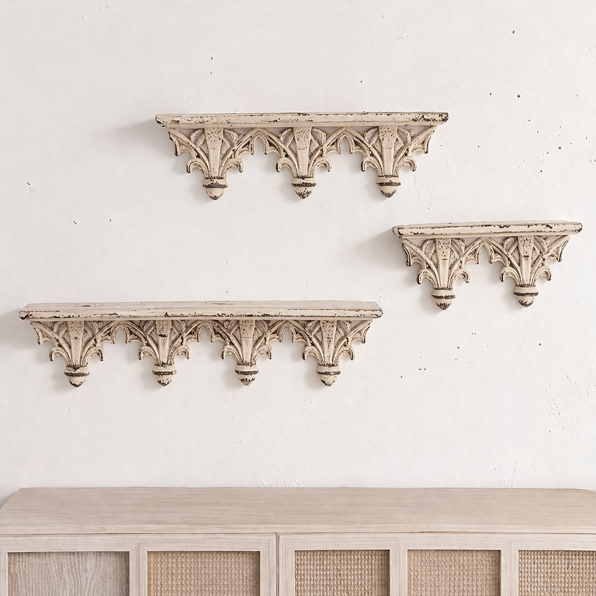 French Distressed Shelves