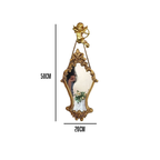 Golden carved beauty mirror