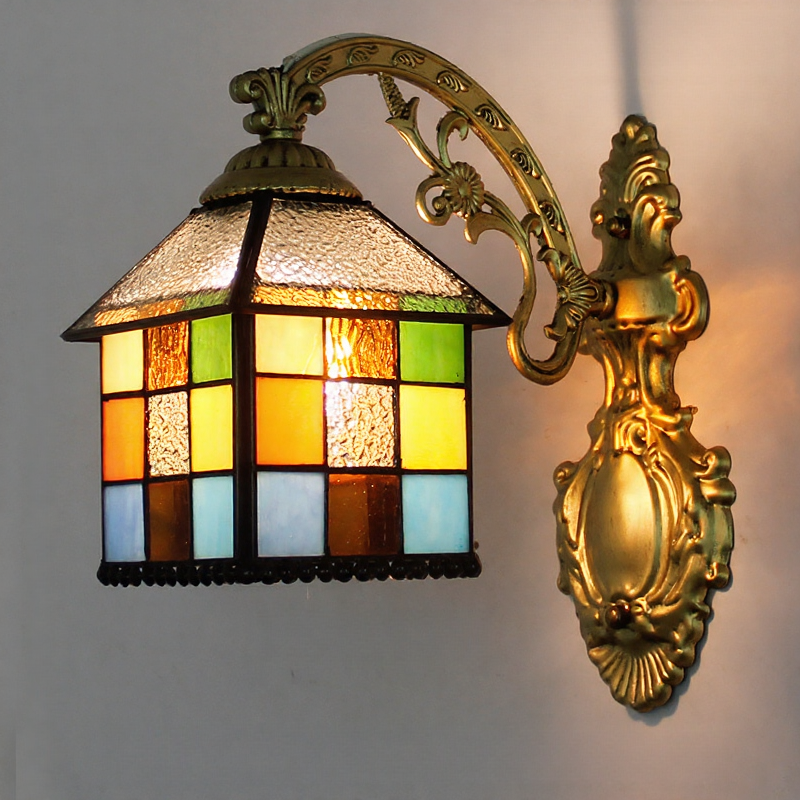 Stained Tiffany Wall Lamps
