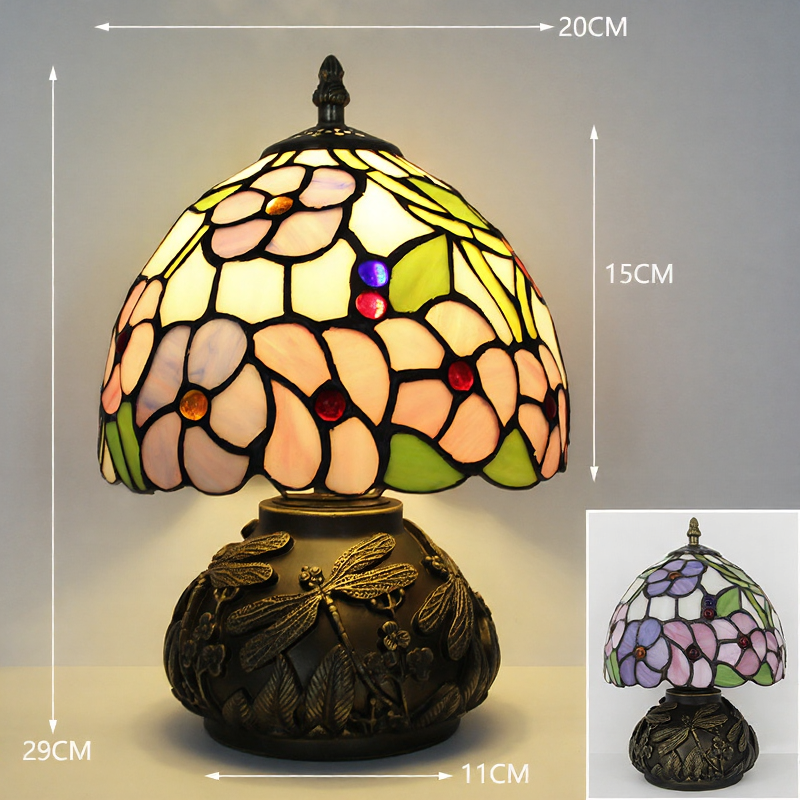 Wide-based Tiffany lamps