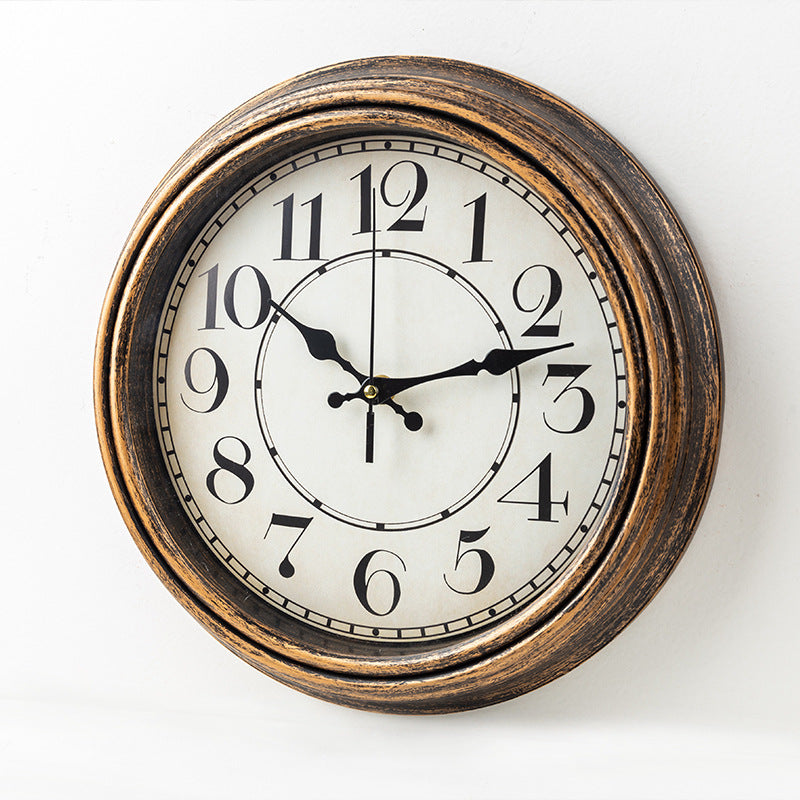 Rustic Golden Glass-Panelled Clock