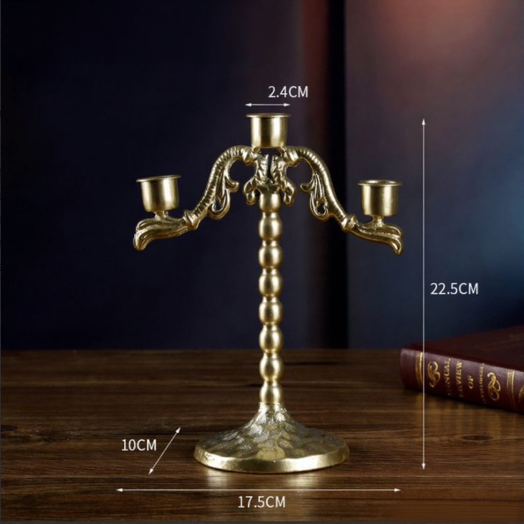 Golden Nordic candle holder