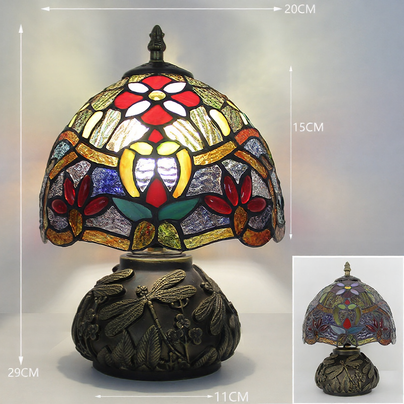 Wide-based Tiffany lamps