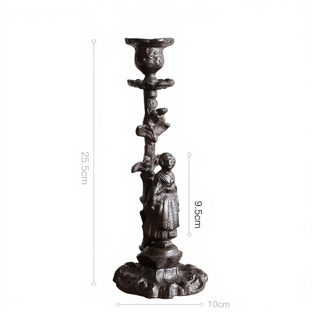 (SELLING OUT FAST!) Black Thick Cast Iron Candlesticks