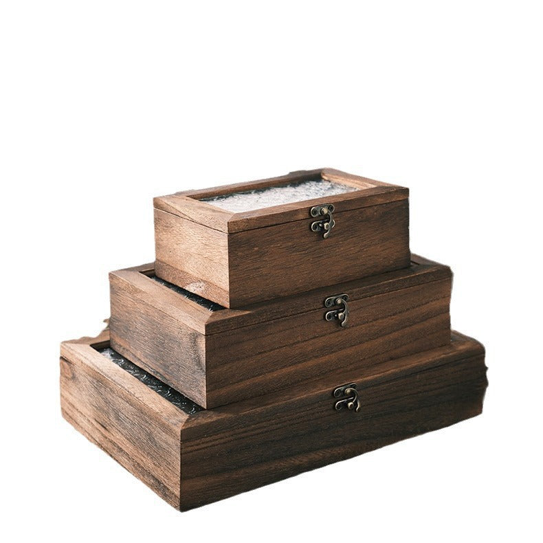 Glass-topped storage box