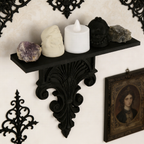 Black sculpted shelf