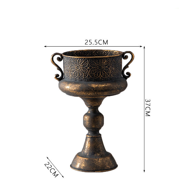 Antique Iron Dried Vase