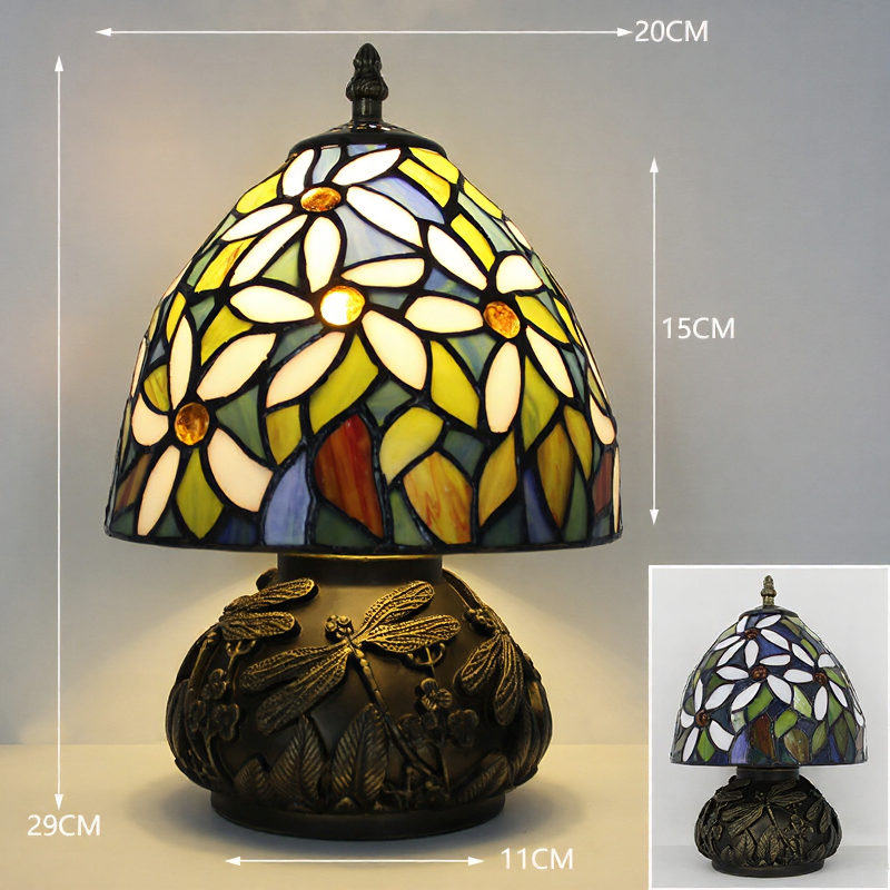 Wide-based Tiffany lamps