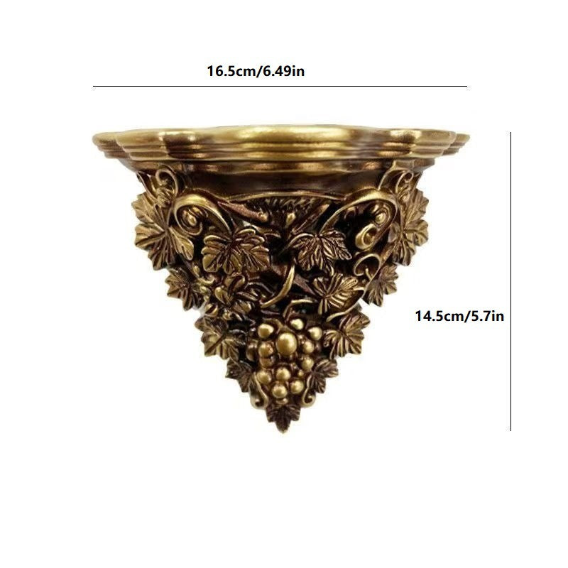 Golden sculpted Wall shelf