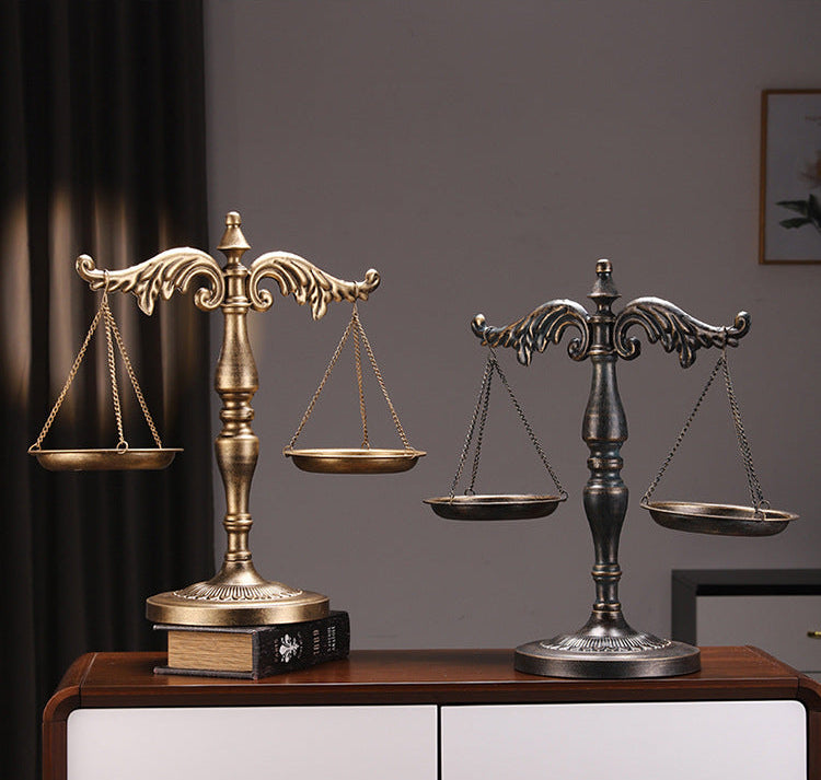 Carved Scales of Justice