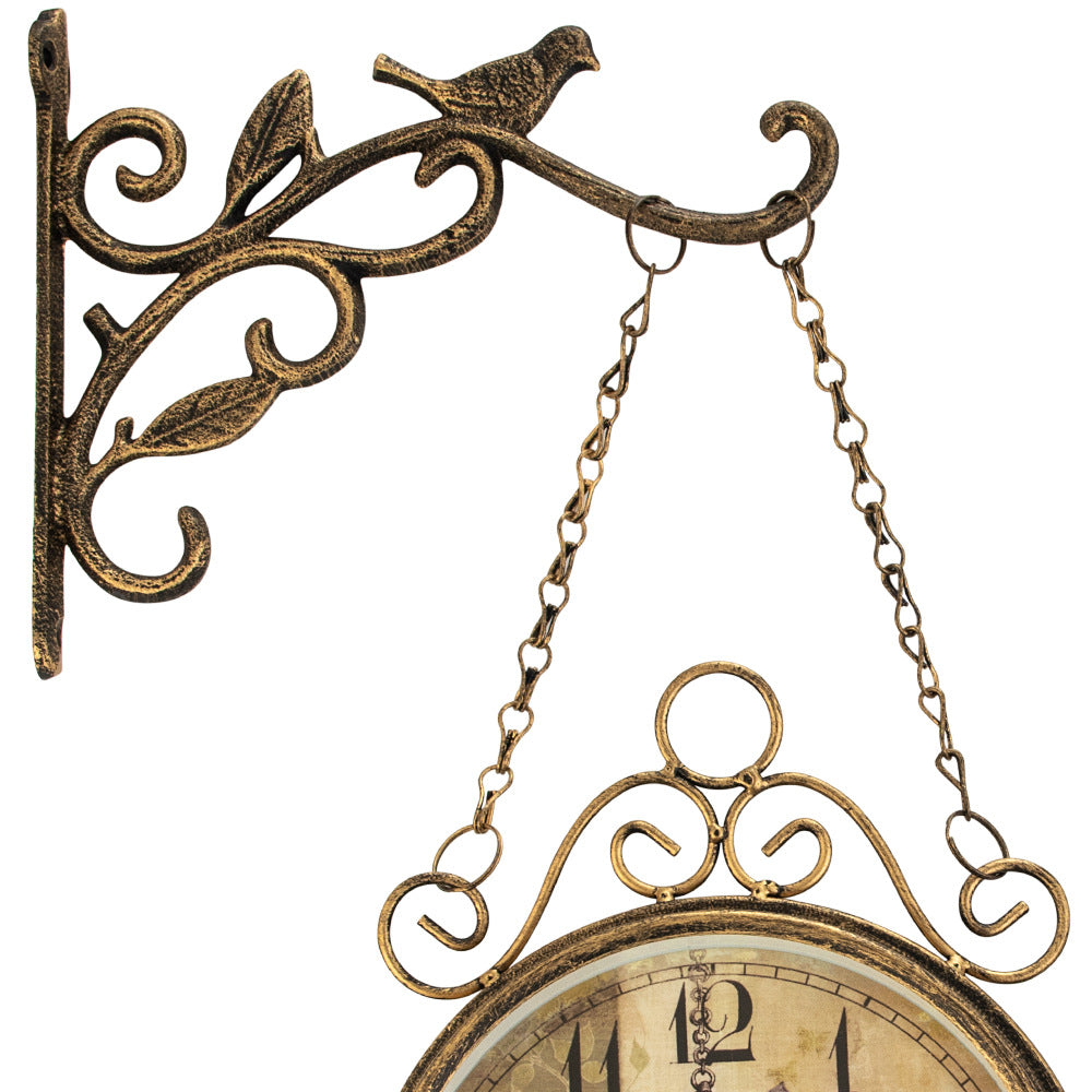 Antique Double-sided Hanging Clock
