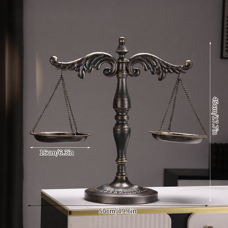 Carved Scales of Justice