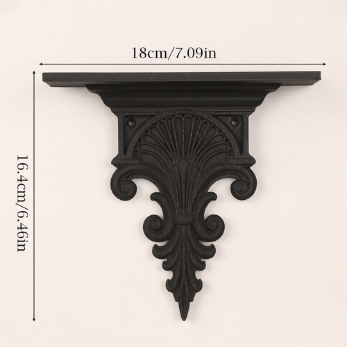 Black sculpted shelf