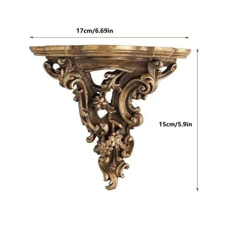 Golden sculpted Wall shelf