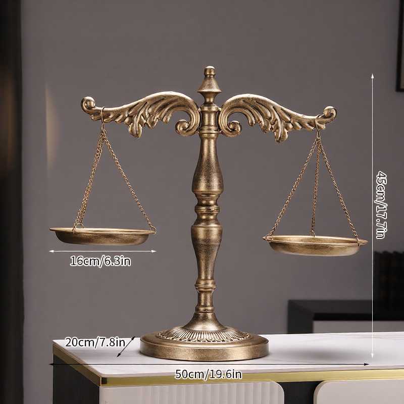 Carved Scales of Justice