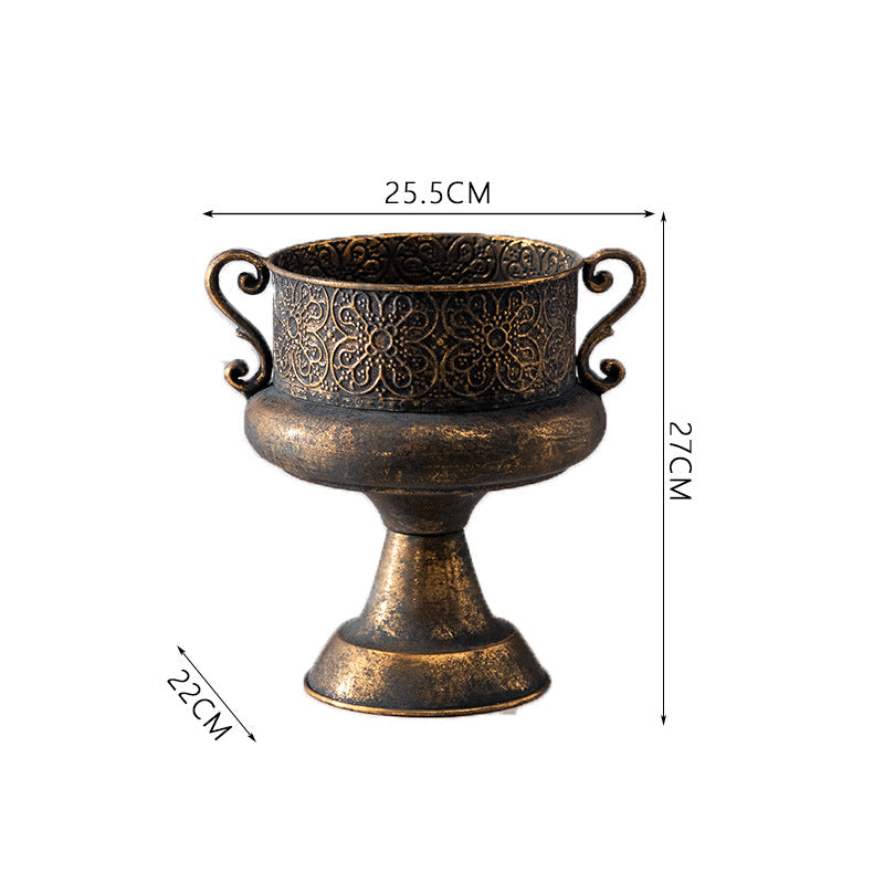 Antique Iron Dried Vase