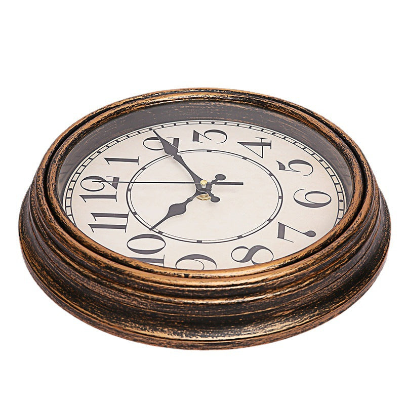 Rustic Golden Glass-Panelled Clock