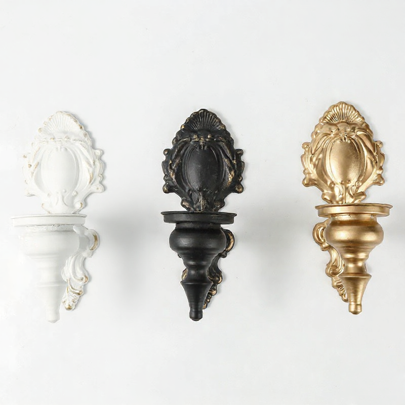 Distressed wall candle holders