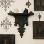Black sculpted shelf