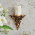 Golden sculpted Wall shelf