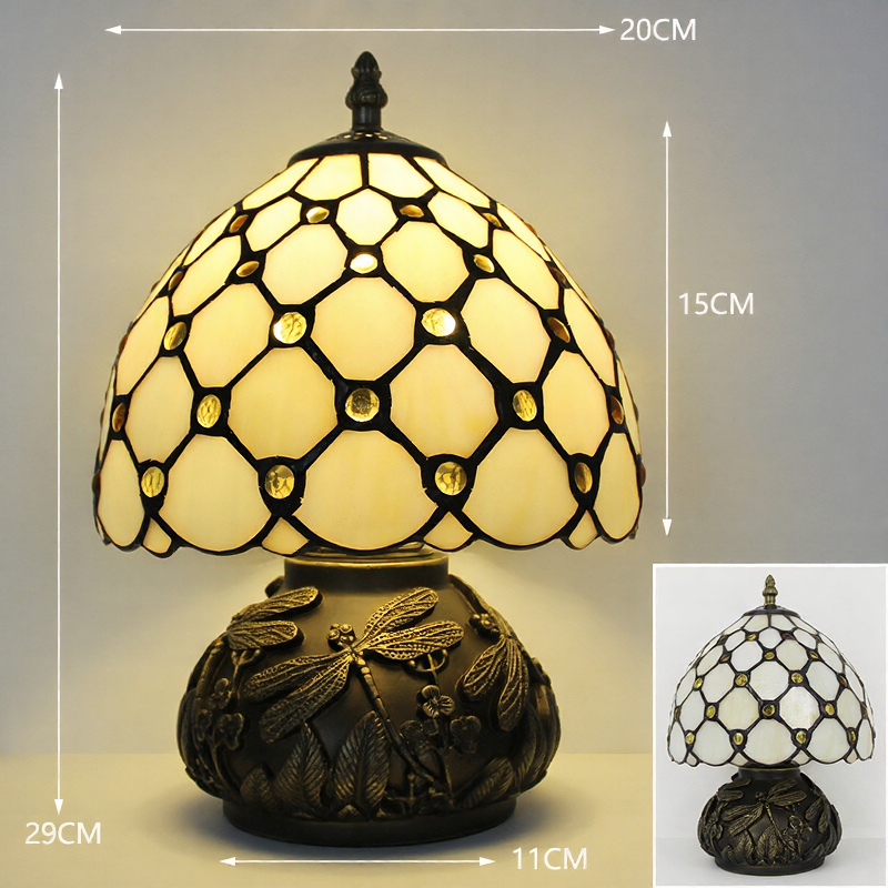 Wide-based Tiffany lamps