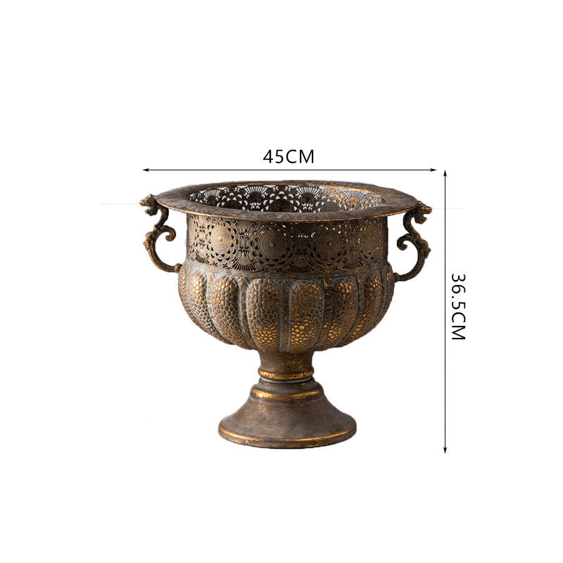 Antique Iron Dried Vase