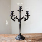 (SELLING OUT FAST!) Black Thick Cast Iron Candlesticks