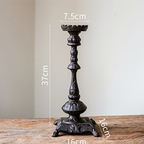 (SELLING OUT FAST!) Black Thick Cast Iron Candlesticks