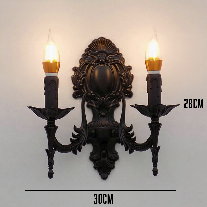 Carved Candle Wall Lamp