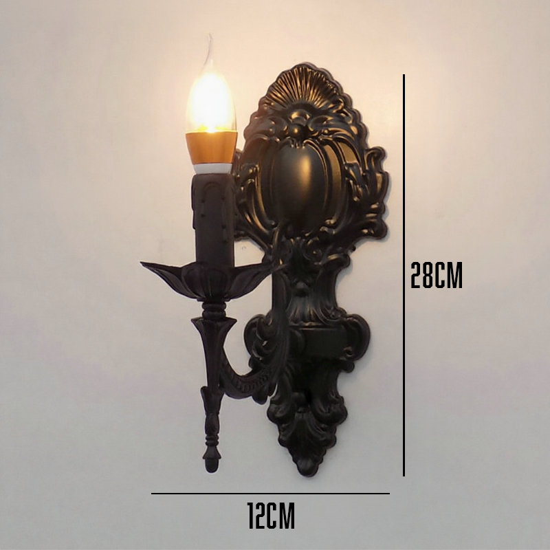 Carved Candle Wall Lamp