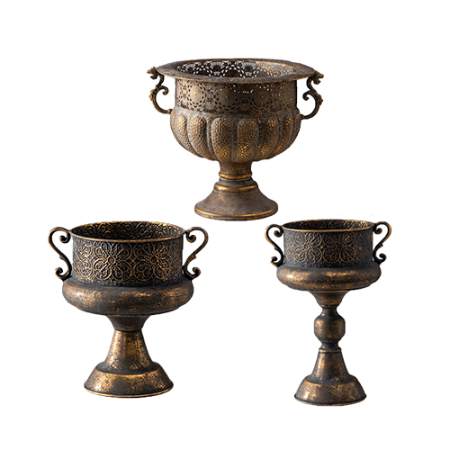 Antique Iron Dried Vase