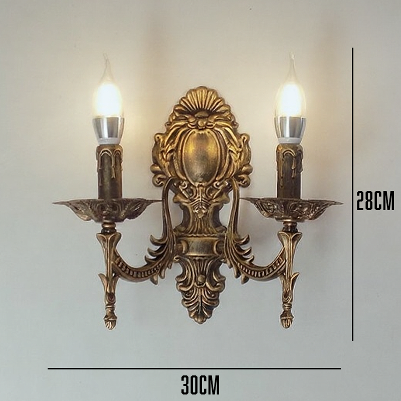 Carved Candle Wall Lamp