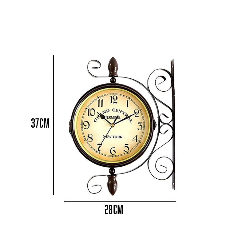Grand Station Double-Sided Clock