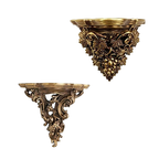 Golden sculpted Wall shelf