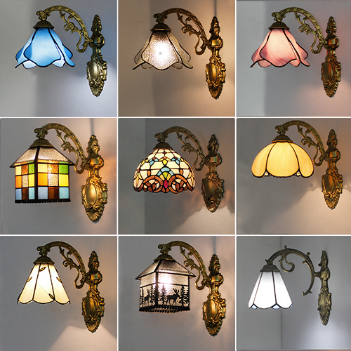 Stained Tiffany Wall Lamps