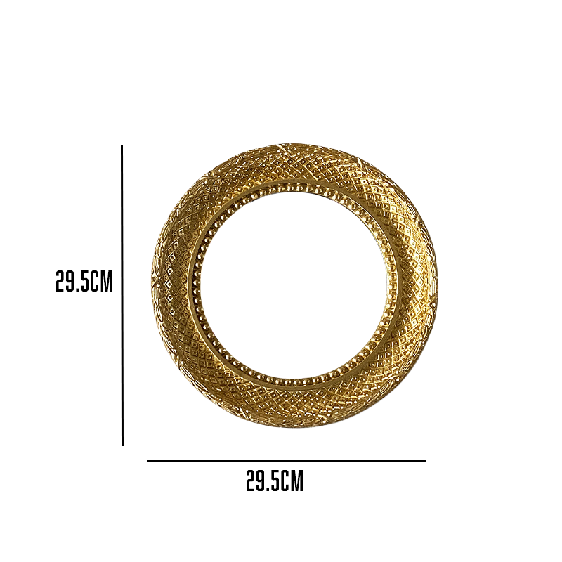 Classic Ornamental Gold Round Wall Mirror