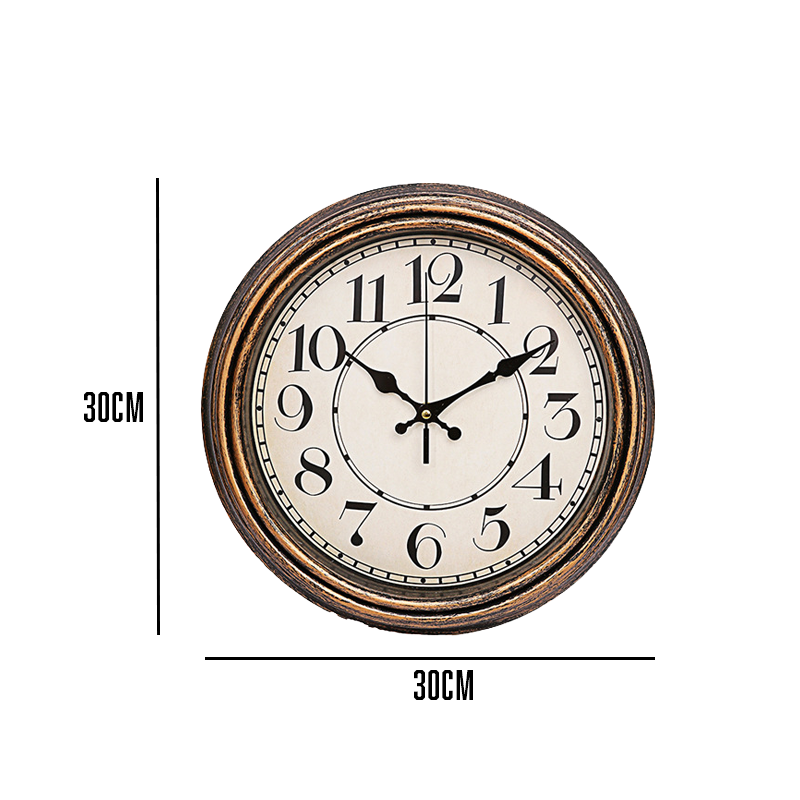 Rustic Golden Glass-Panelled Clock